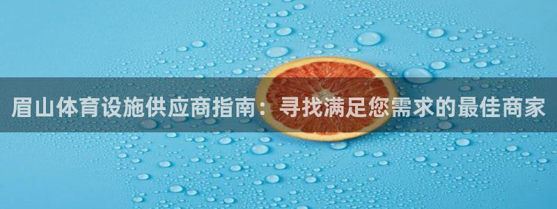 意昂3集团官网网址：眉山体育设施供应商指南：寻找满足