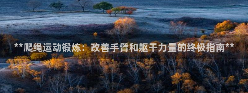 意昂体育3平台：**爬绳运动锻炼：改善手臂和躯干力量