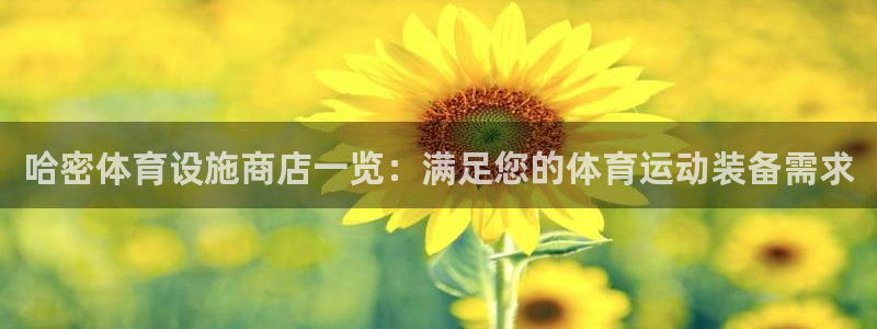 意昂体育3招商电话：哈密体育设施商店一览：满足您的体